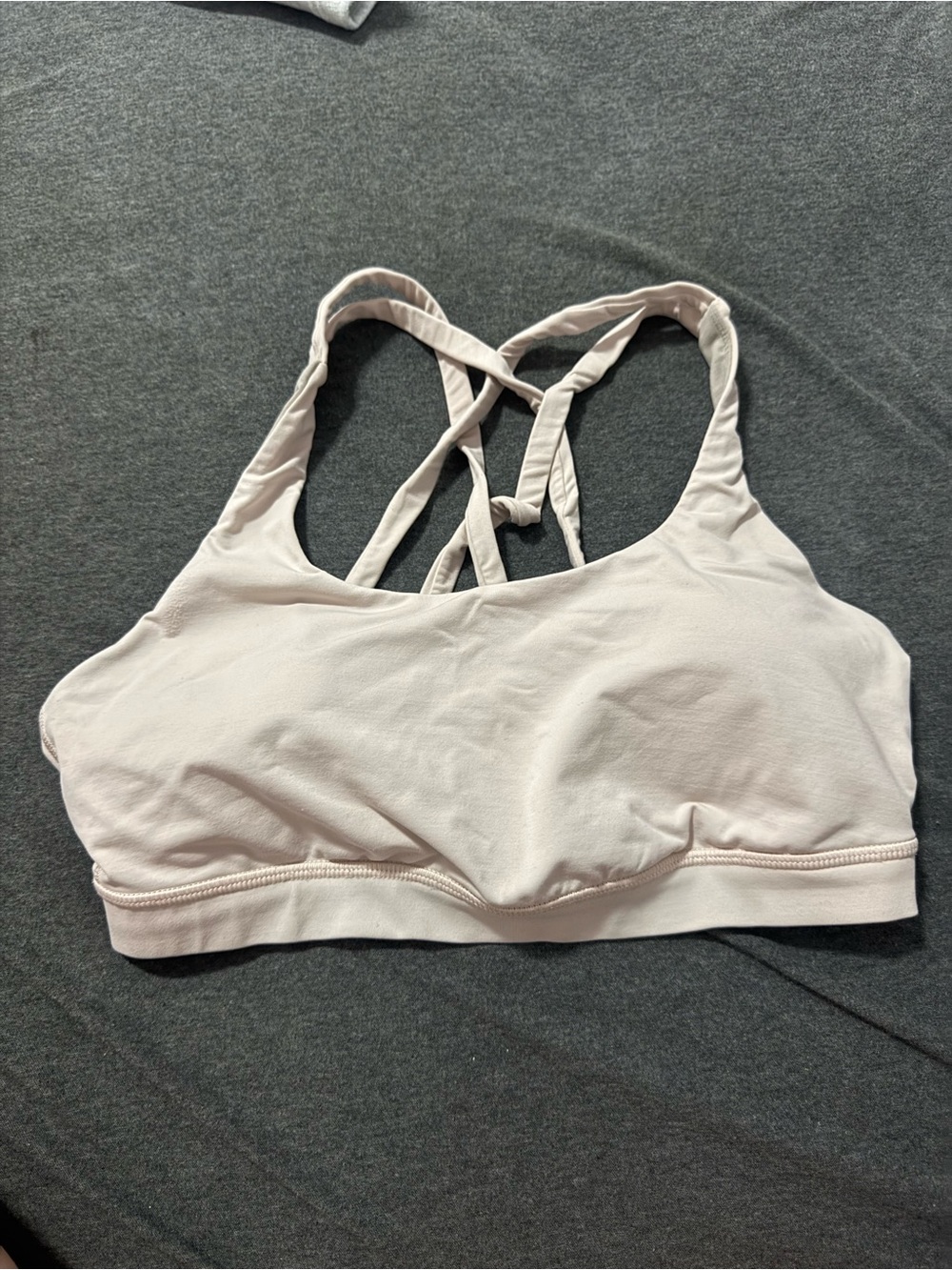 lululemon athletica Pale Pink Crisscross Sports Bra